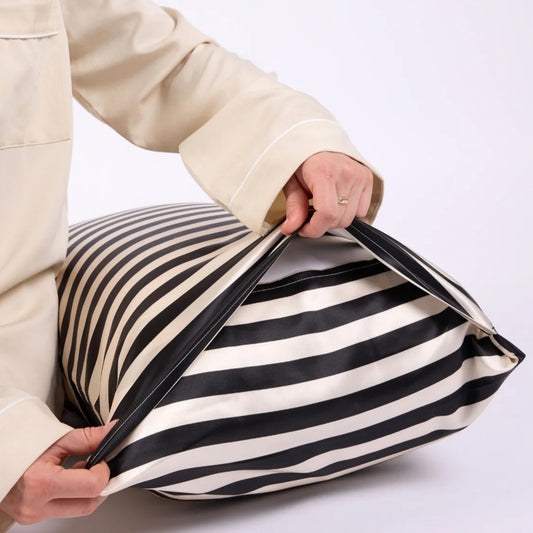 Silk Pillowcase - Vanilla Bean Stripes