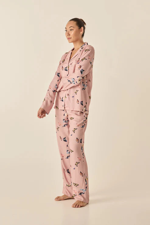 Catalina Pink Butterfly Viscose Set