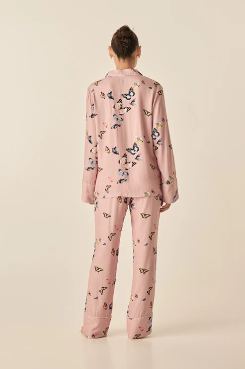 Catalina Pink Butterfly Viscose Set