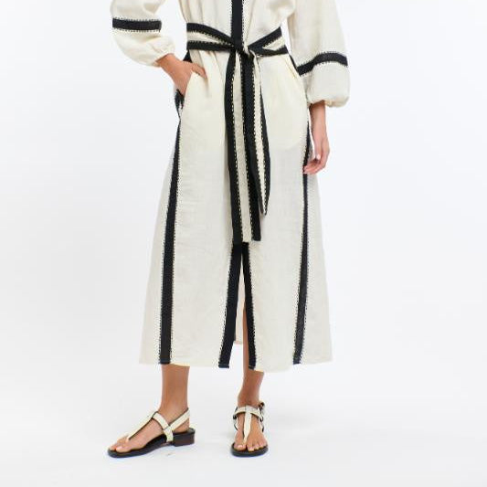 Carolyn Resort Dress - Natural & Black