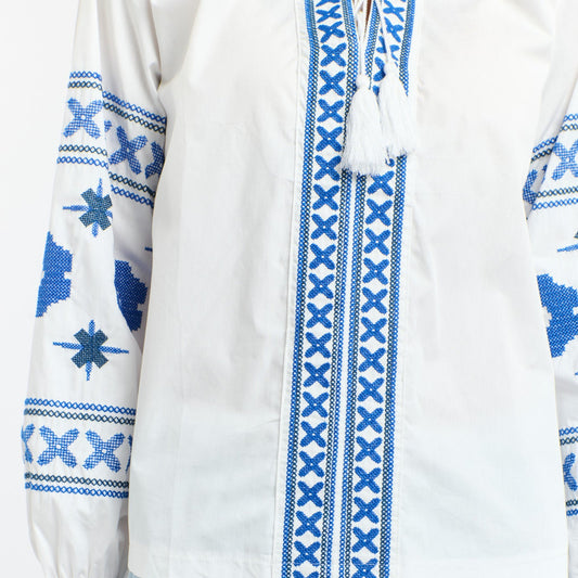 Daisy Cross Shirt - White