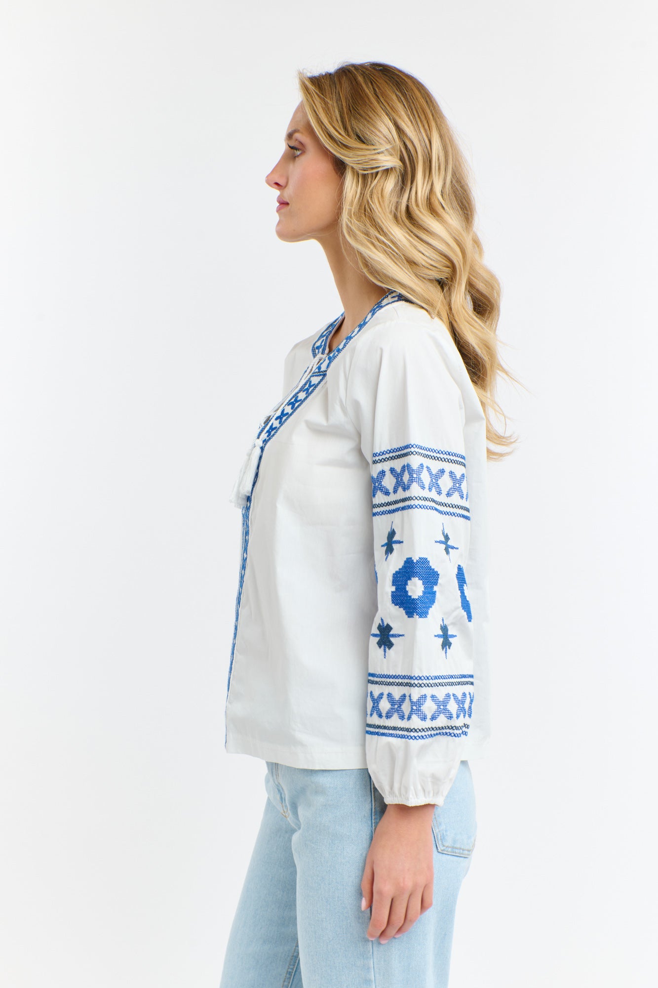 Daisy Cross Shirt - White