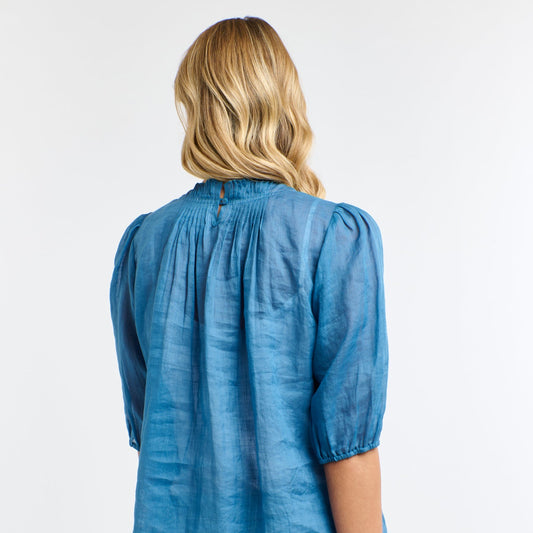 Ariel Pintuck Top - Denim