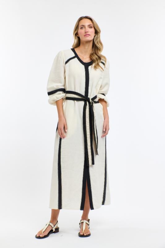 Carolyn Resort Dress - Natural & Black
