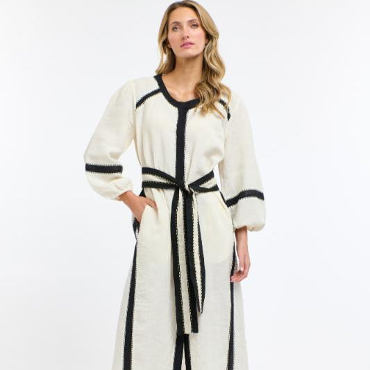 Carolyn Resort Dress - Natural & Black