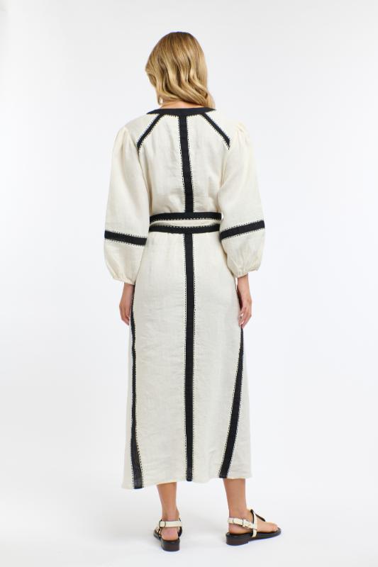 Carolyn Resort Dress - Natural & Black