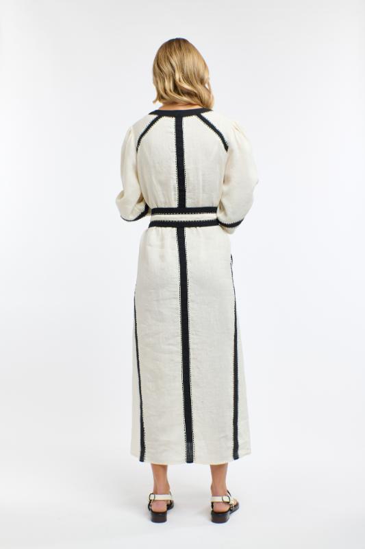 Carolyn Resort Dress - Natural & Black