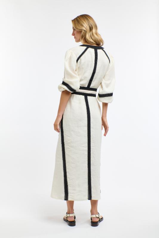 Carolyn Resort Dress - Natural & Black