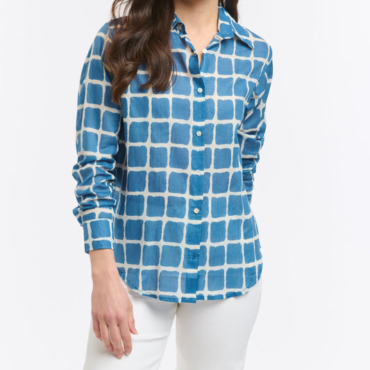 Collins Shirt - Blue Square