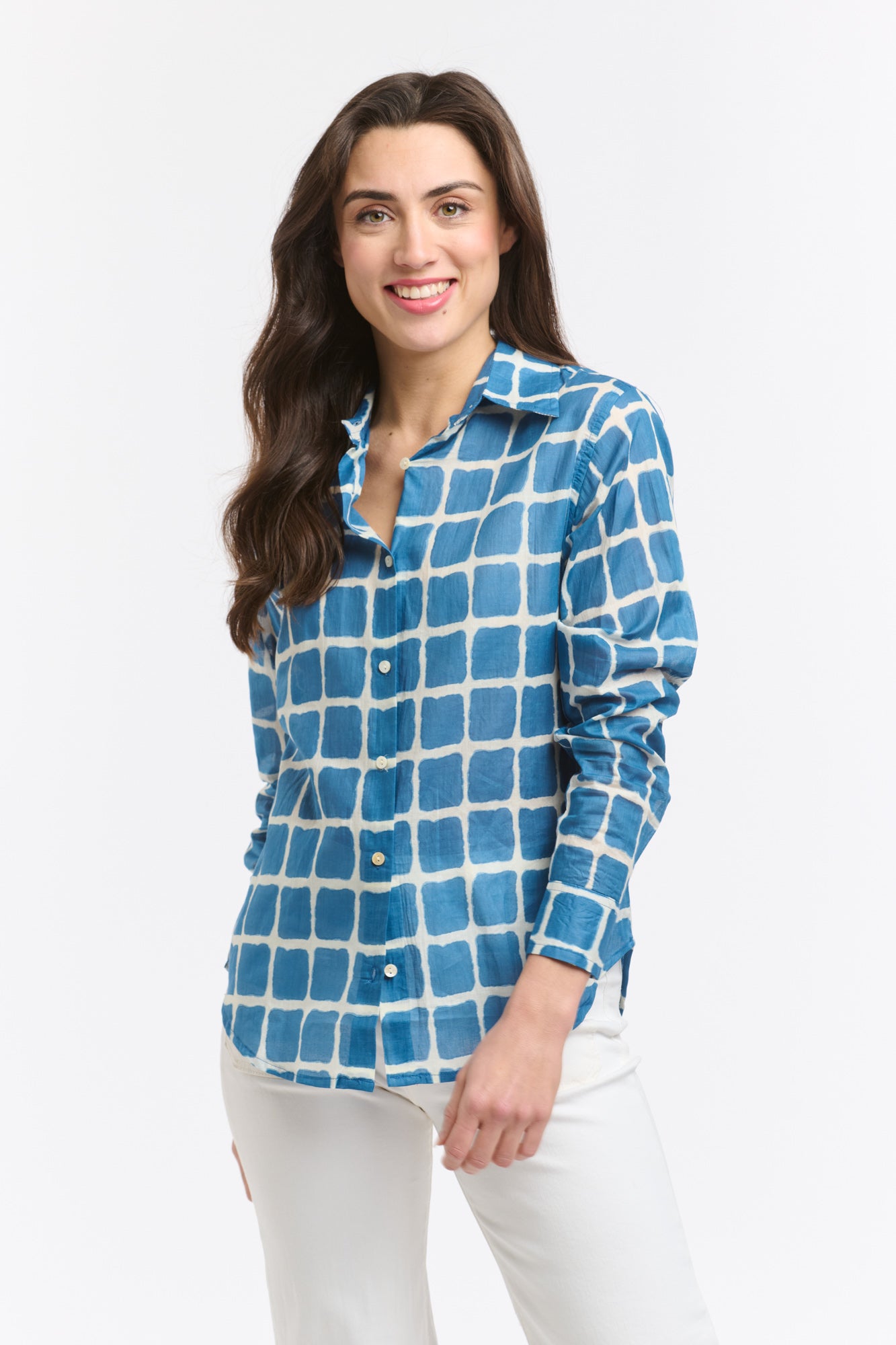 Collins Shirt - Blue Square