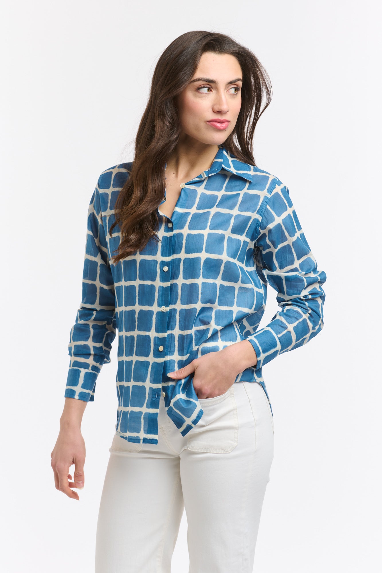 Collins Shirt - Blue Square