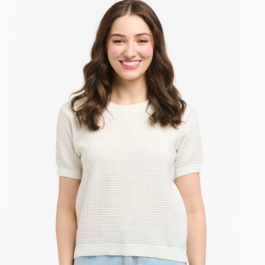 Ebony Textured Jumper - Beige