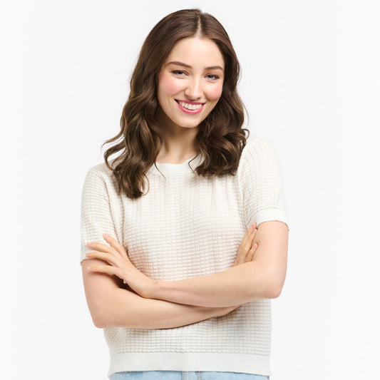 Ebony Textured Jumper - Beige