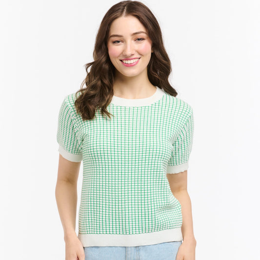 Ebony Textured Jumper - Apple