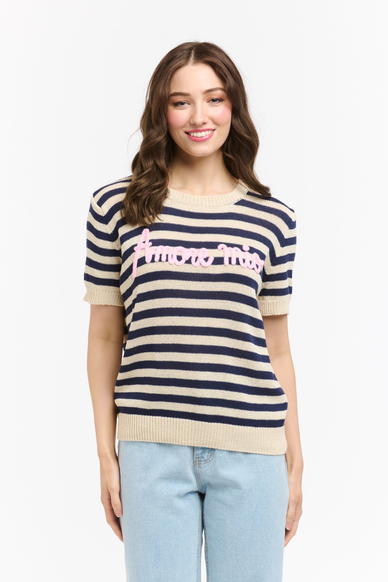 Amore Striped Sweater - Blue