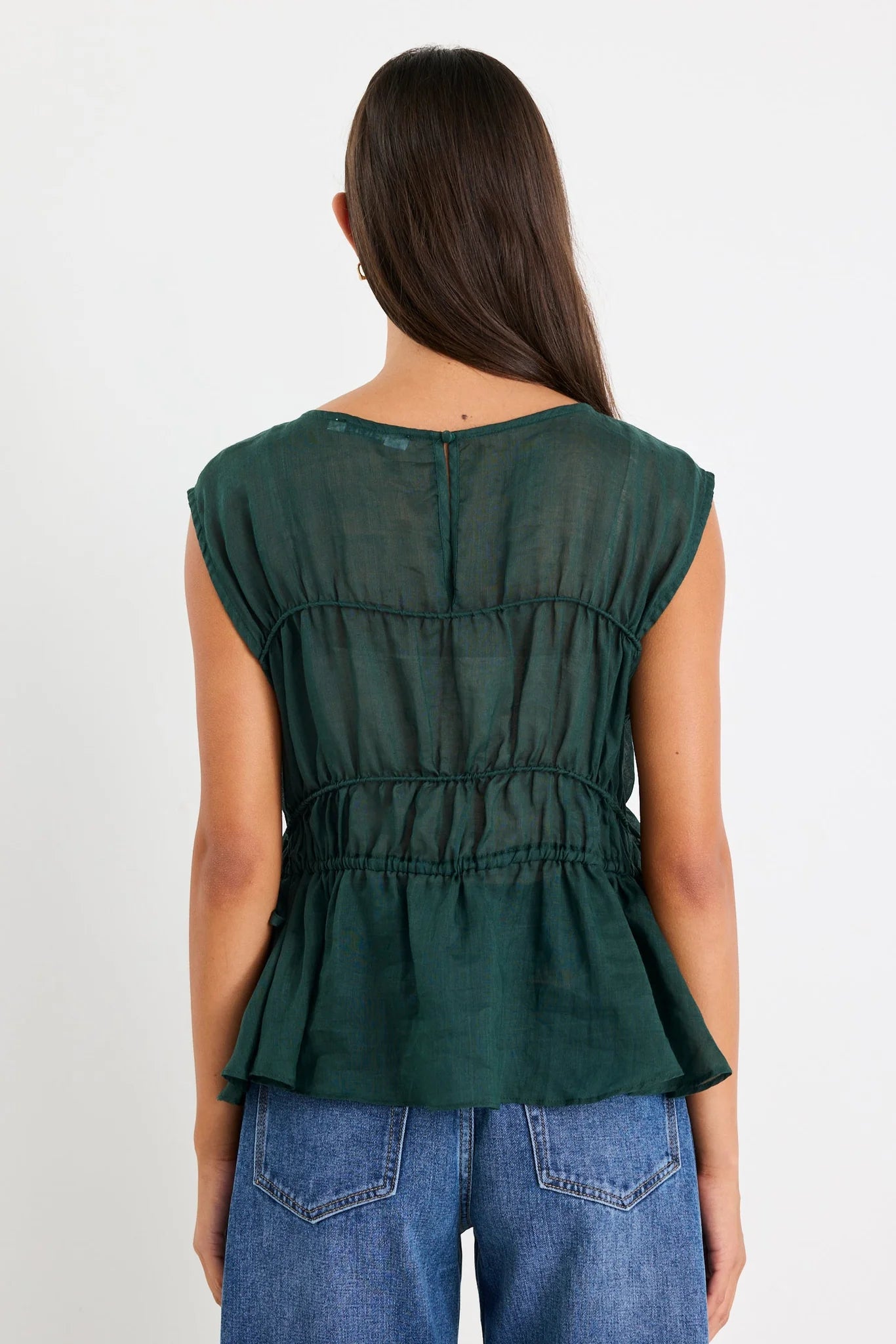 Context Forest Ramie Relaxed Sleeveless Top