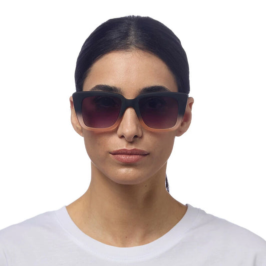 Elba Sunglasses - Black & Shaded Rose Frame