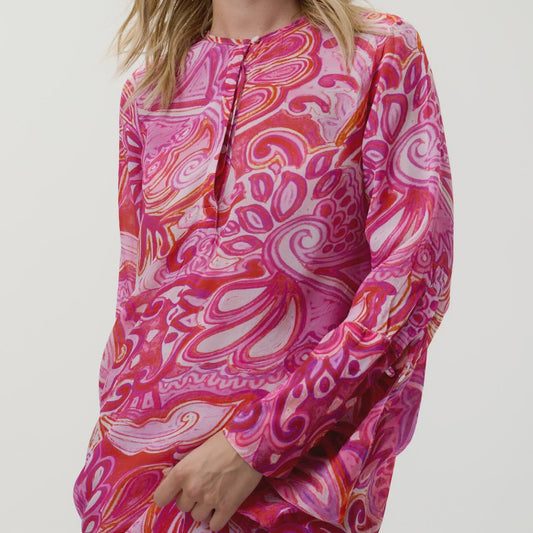 Long Genie Pink Swirl Dress