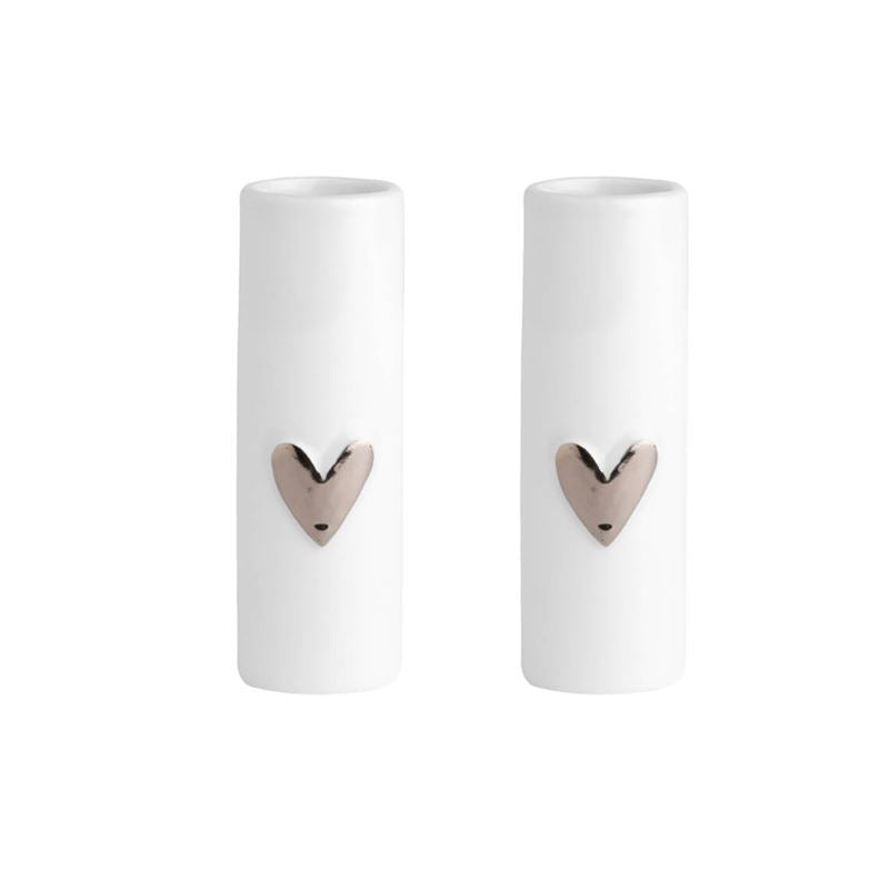 Mini Heart Vase Set of 2
