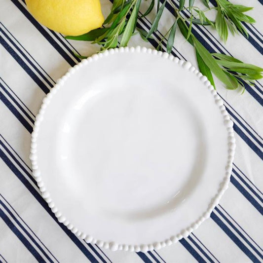 Melamine Pearl Dinner Plate - White