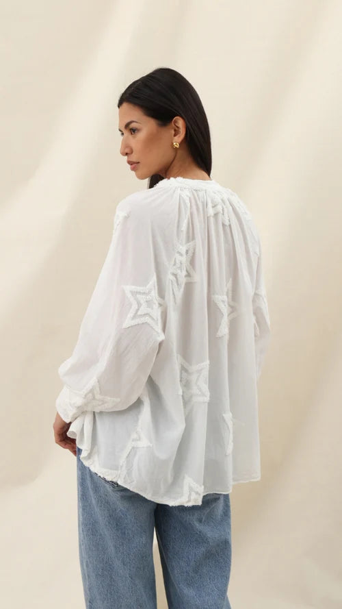 Estelle Star Shirt - Ecru