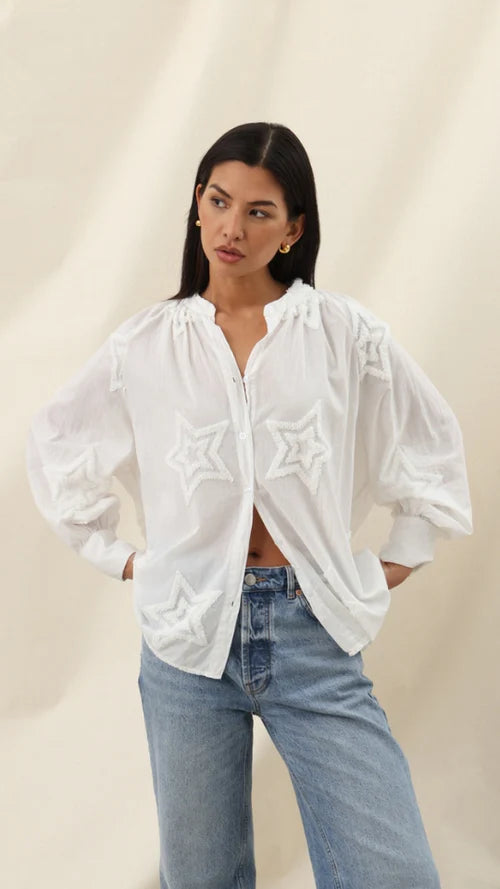 Estelle Star Shirt - Ecru