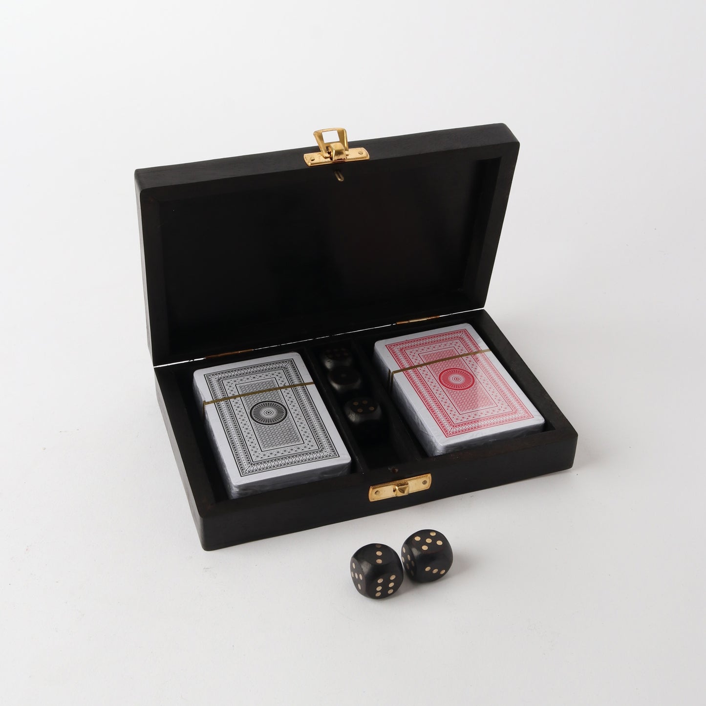Double Card Box Brass Inlay