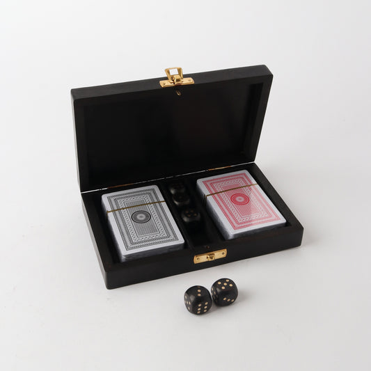 Double Card Box Brass Inlay