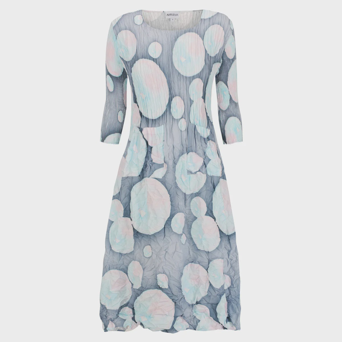 3/4 Sleeve Smash Pocket Dress - Bubbles