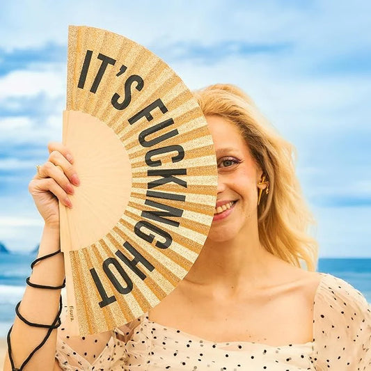 Hand Fan with Gift Box - F**cking Hot Gold