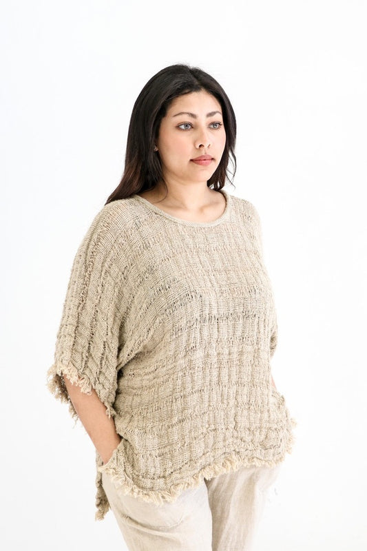 Aurora Fringed Wide Sleeve Top