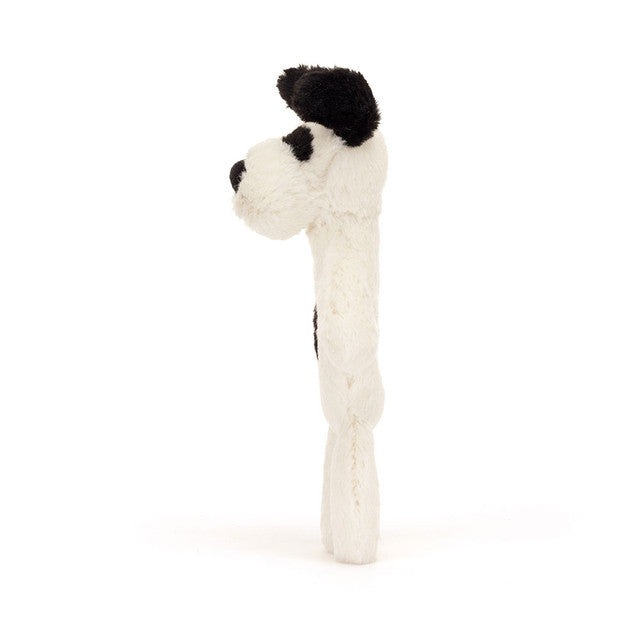 Jellycat - Bashful Puppy Ring Rattle Black & Cream