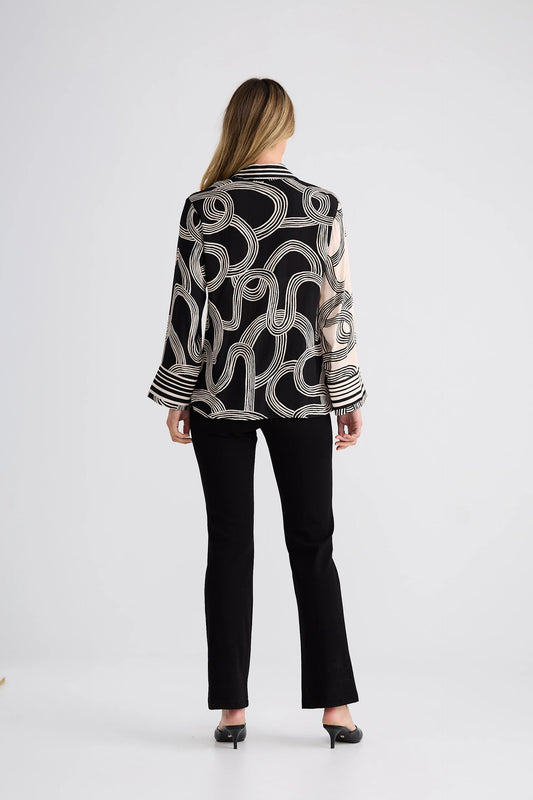 Lucy Shirt - Ink Lines Multi