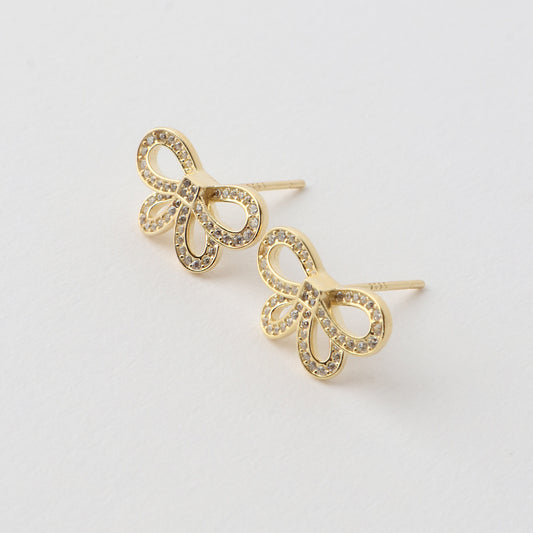 Barb Cubic Zirconia Earrings 925 Silver