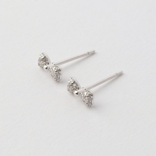 Bow Cubic Zirconia Earrings 925 Silver