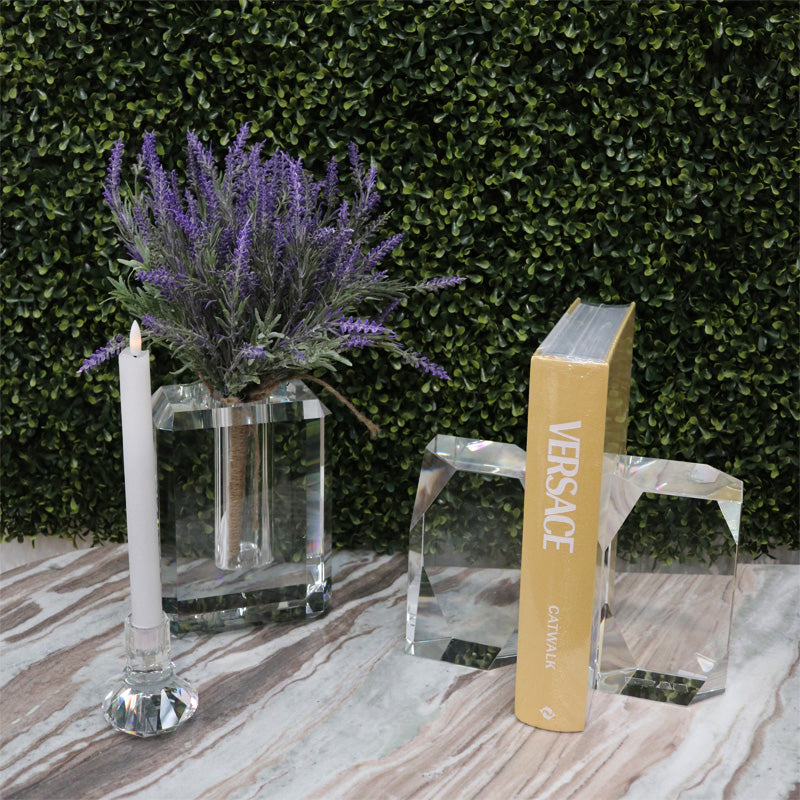 Crystal Block Bookends