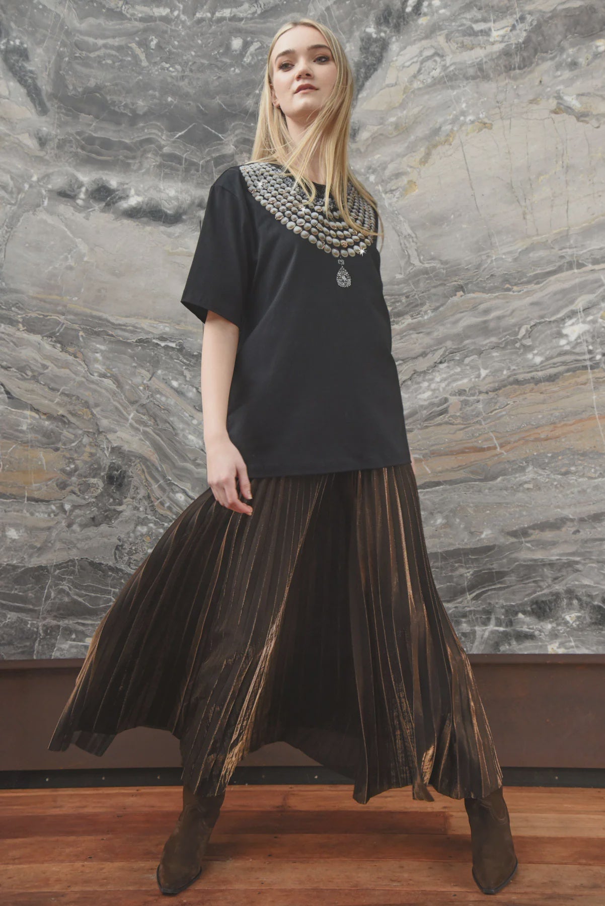 FOREVER LONG SKIRT - Brown