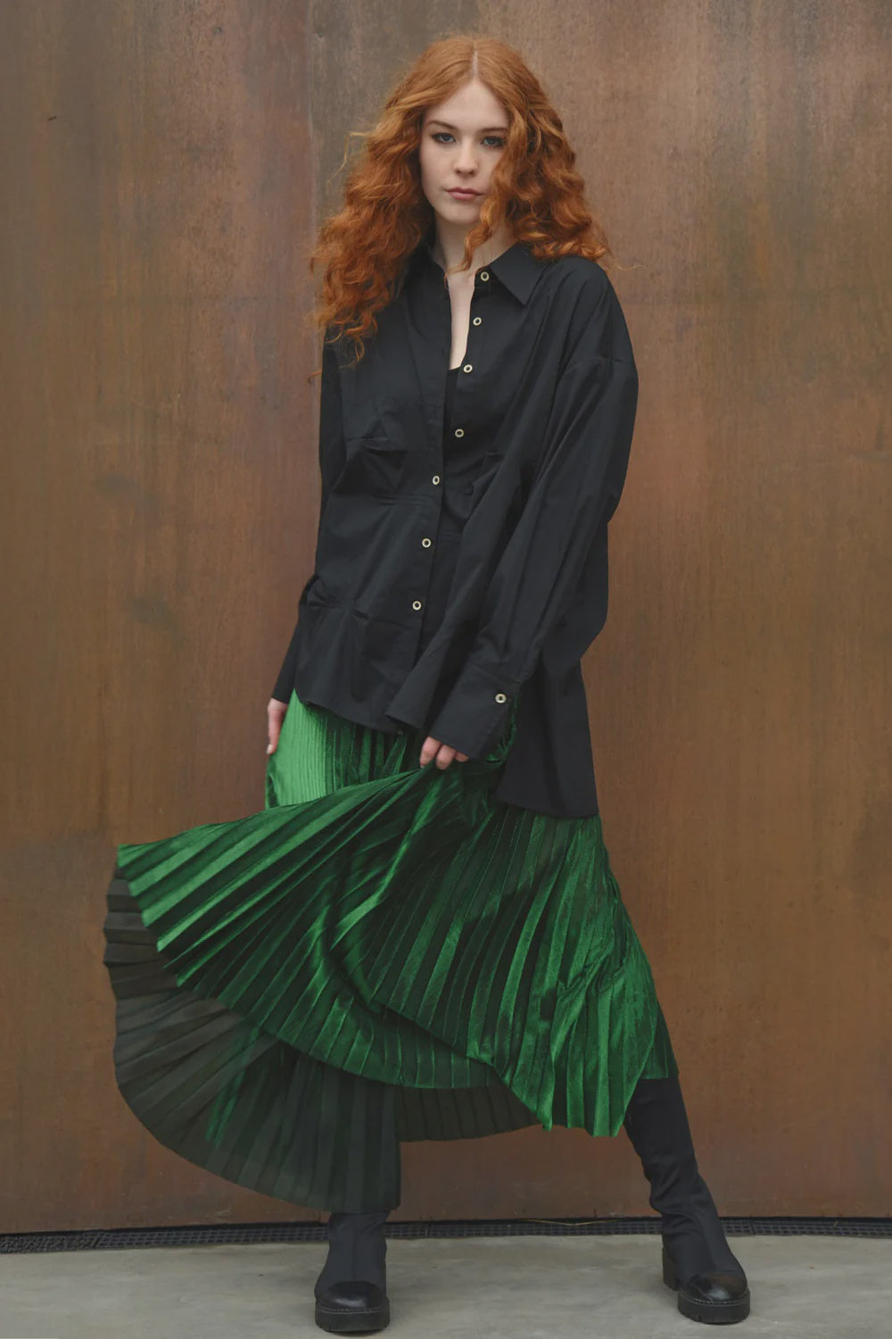 FOREVER LONG SKIRT - Green