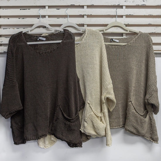 Cindy Cotton Knit Top - Side Pocket