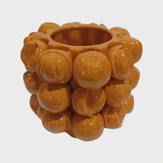 Ceramic Orange Vessel