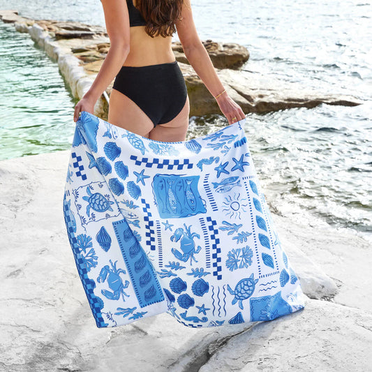 Dock & Bay Beach Towel L - Grecian Shores