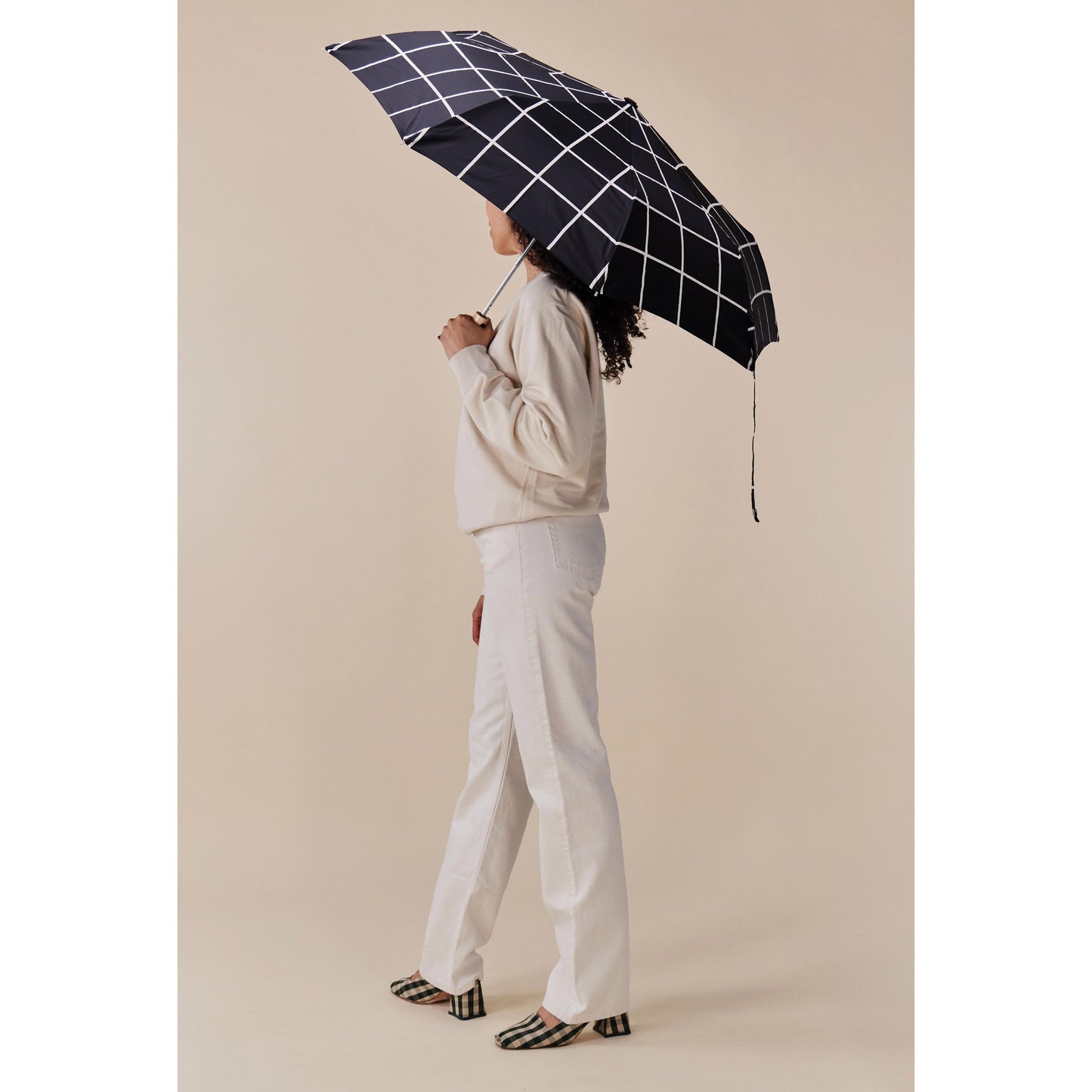 Duck Umbrella Compact - Black Grid