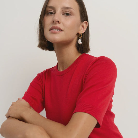 Edition Red Crewneck Knit Tee