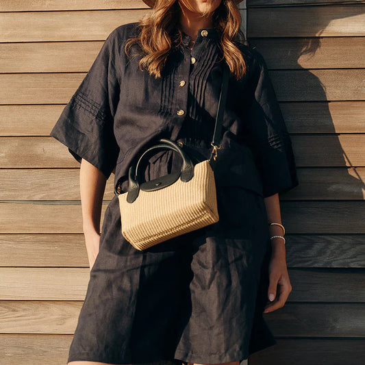 Elouise Linen Short - Navy