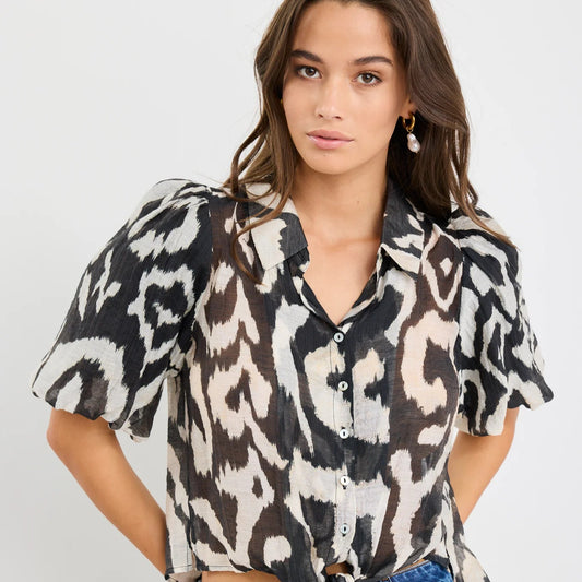 Exemption Black Zebra Shirt