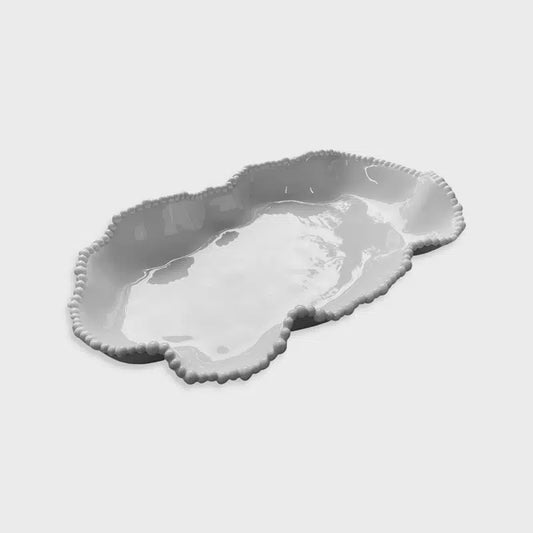 Melamine Pearl Serving Dish - White