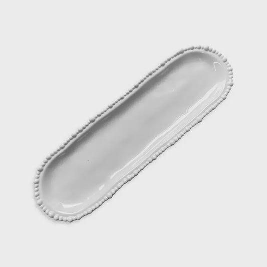 Melamine Pearl Platter 45cm - White