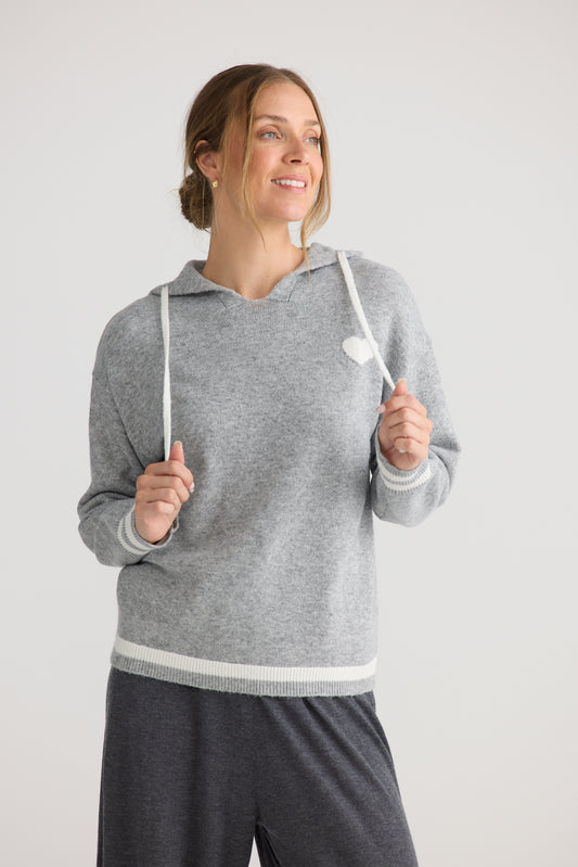 Bold Hearts Hoodie - Grey