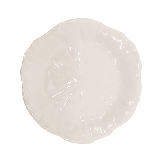Melamine Cabbage Dinner Plate - White