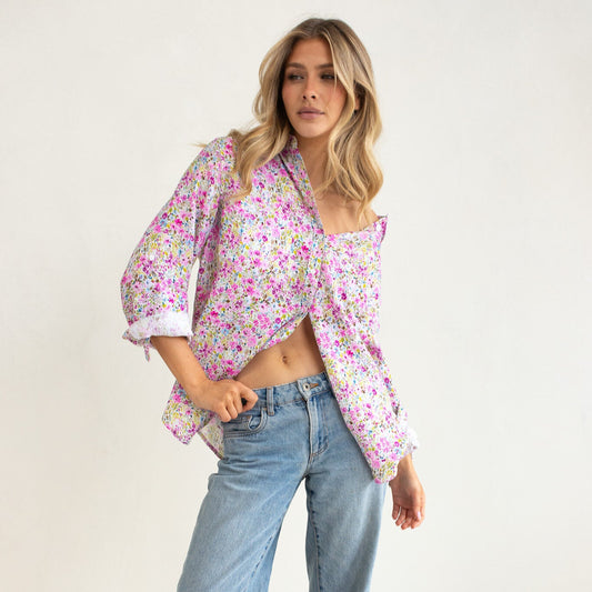 The Boyfriend Linen Shirt - Afternoon Tea